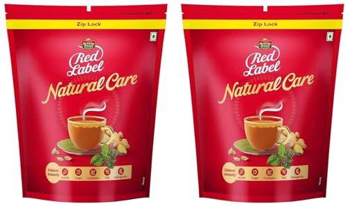 Image of Red Label Natural Care Tea, Chai Made With 5 Ayurvedic Herbs, 1 Kg (Pack of 2)