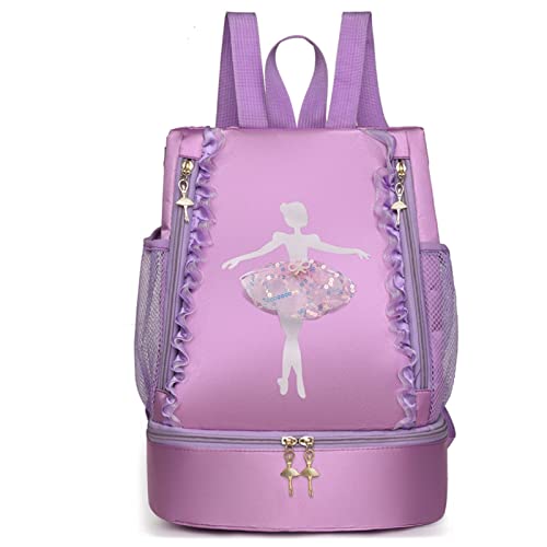 Sac à dos de danse classique pour petites filles avec poches de rangement