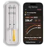 CHEF iQ Sense | Smart Wireless Meat Thermometer | 2 Ultra-Thin Probes | WiFi Unlimited Range | 1000°F Heat Safe | 5 Sensors | BBQ, Grill, Oven, Smoker, Air Fryer | Gen3