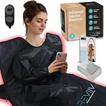 REVIIV Portable Sauna Blanket with Arm Sleeves for Ultimate Flexibility - Far Infrared Sauna Blanket for Detoxification with 10x Bonus Thermal Blankets - Infrared Saunas for Home, 113-176℉