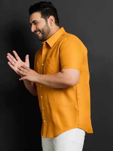 Image of Bigbanana Plus Size Men's Regular Fit Solid Shirt