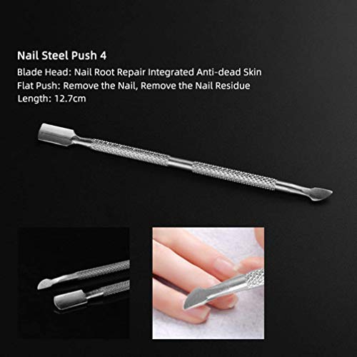 Nail Art Tool, 4Pcs Nagelhautschieber Edelstahl Nagelhautschäler Schaber Gel entfernen Nagellack Nail Art Entferner… – Bild 7