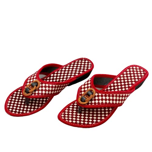 Womens Jute Flip-Flops Slippers (Red-Numeric_4) (B0BY9D2C52) Amazon Price History, Amazon Price Tracker