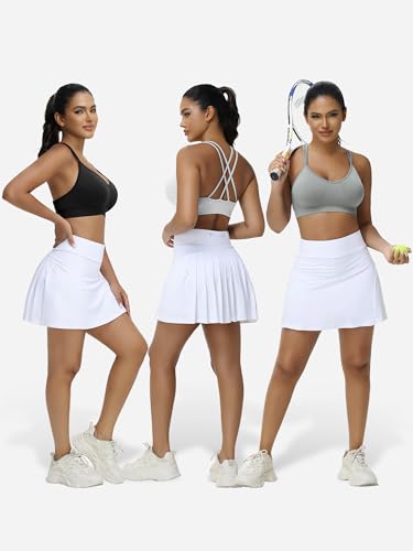 Image of VEQKING Strappy Cross Back Women Sports Bra Pack for Medium Support Workout | Removable Padded Cups, Spaghetti Strap, Comfort Seamless Wirefree, Soft Breathable Fabric, for Gym /Yoga /Pilates /Walking /Daily