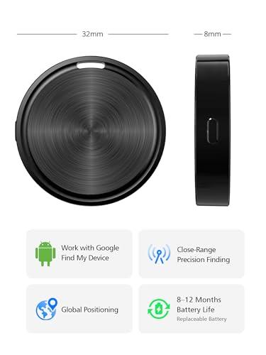 Air Tags for Android, Bluetooth Tracker Tags with Find Hub App, 2 Year Battery Life, Android Anti-Lost Luggage Tracker for Keys,Wallets,Suitcases, Compatible with Galaxy & Pixel Phone