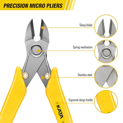 Cortador lateral resistente KATA para electrónica alicates de corte micro 6" 4