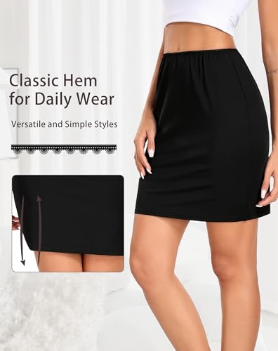 Image of Vlazom Women's Half Slip for Under Dress Short Petticoat Above Knee Under Slips for Women Under Dresses Size S-XXL