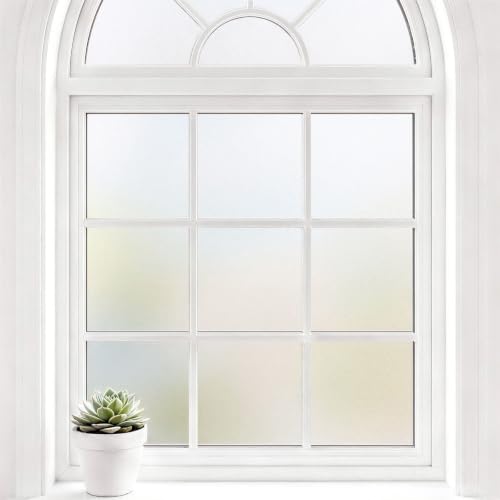 Image of WPCTEV Frosted Glass Window Privacy Film, Static Cling, Pure 35.4In x 20Ft