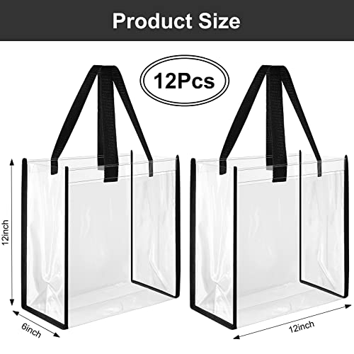 Saintrygo 12-Pack Clear Tote Bags