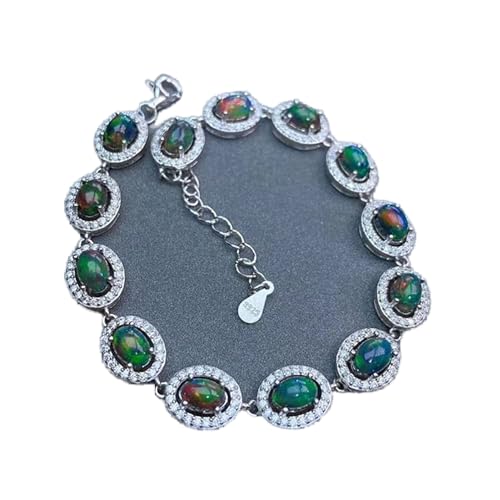 Bracelet opale noire pour femme idée cadeau anniversaire de mariage