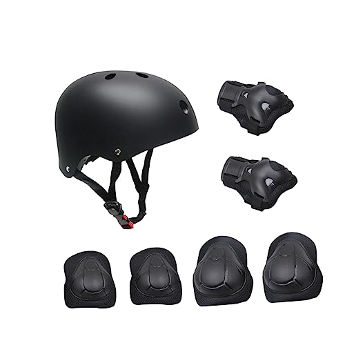 KOMBIUDA Skate Protectors for Boys and Girls 7pcs Elbow Wrist Pads Set Sturdy Protective Gear Straps for Skating Biking