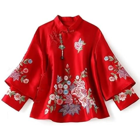 Sparctwer Chinese Classical Embroidered Coat Cover