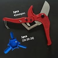 Amazleer Prémium Csővágó Készlet PVC és Többrétegű Kompozit Csövekhez 42 mm-ig, 16-20-26 mm Kalibrátorokkal, Fekete 2