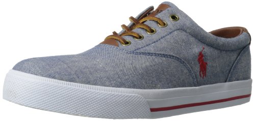Polo Ralph Lauren Men's Vaughn Sneaker,Blue/Red,10 D US