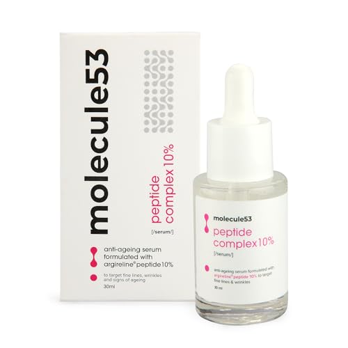 Image of Argireline 10% Peptide Serum - Anti aging peptide serum for wrinkles & fine-lines | Reduces signs of aging | Anti wrinkle | Molecule 53 | 30ml