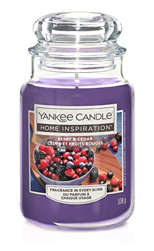 Yankee Candle - Home Inspiration, Bougie en pot, parfum de baies, idée cadeau (fruits de forêt, grand Jara)