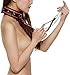 Greenpinecone® Erotik Bondage Leder Halsband mit Ring, Fetisch SM Fesseln Halsbänder mit leine in schwarz rot