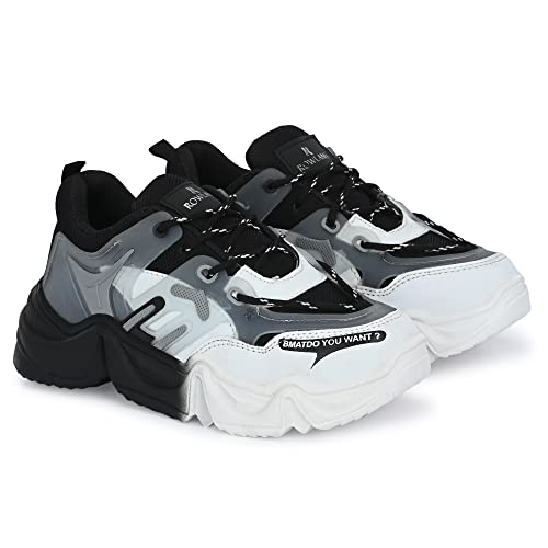 Image of ROWLANS Women's Synthetic Leather Comfortable /Running Lace-Ups Sports Shoes