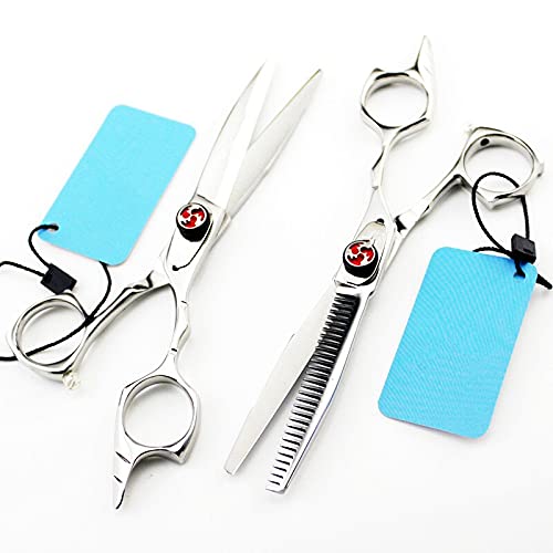 Tijeras para cortar el cabello, tijeras japonesas de 5.5 pulgadas con corte plateado para peluquería, tijeras de corte, tijeras de entresacar, tijeras de peluquería, herramientas para cortar el cabel