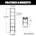 Lippert Collapsible RV Bunk Bed Ladder with 7’ Length, 250-lb. Weight Capacity, Telescoping Design, Two Female Attachment Brackets Included - 2024044562