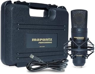 Marantz Professional MPM-2000U Mikrofon pojemnościowy USB do nagrywania na komputerze, podcastów i gier + uchwyt antywstrząsowy, kabel USB i etui