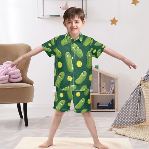 Image of Boccsty Red Strawberry Boy Summer Shorts Sets Hawaiian Toddler Boys T-Shirt & Pants 2 Pcs 3T-10T