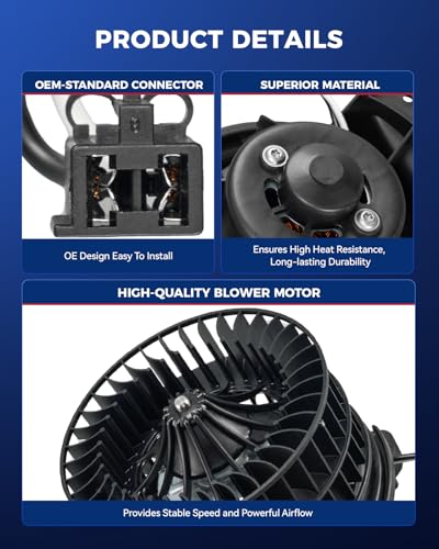 Image of KAX AC Blower Motor Fit for Dodge Caravan 2001-2007,Gand Caavan 2001-2007,Chrysler Town & Country 2001-2007, Pacifica 2004-2008, Voyager 2001-2003, HVAC Heater Blower Motor Replaces# 700070