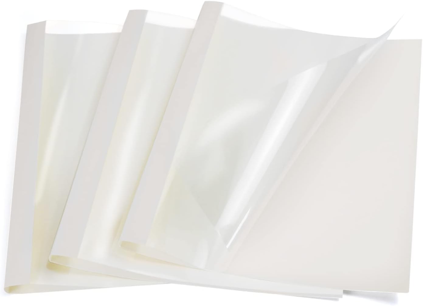 RAYSON Thermal Binding Covers, 6mm, A4, 50 Sheets Binding Capacity, White, Pack of 25