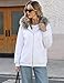 Wyeysyt Women's Y2k Hoodie Jacket Faux Fur Zip Up 2000s Clothing Emo Grunge Coat 90S Hood Vintage Teen Sweatshirts(White,M)