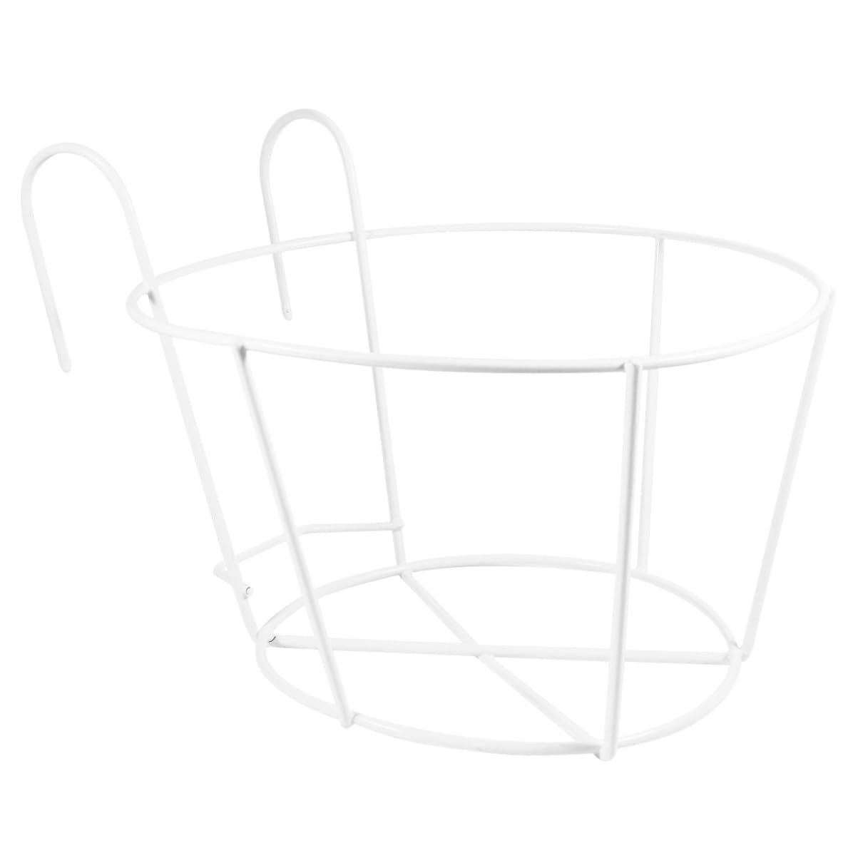 2 Soportes Colgantes de Hierro Blanco para Macetas Diseño Hueco Creativo, Estante Redondo para Bonsáis Adecuado para Cocina y Alféizar, Fácil Riego y Protección de Suelos