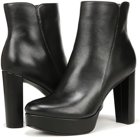 Naturalizer Womens Flavio Platform Dress Ankle Bootie Black Leather 9 M | Image 3