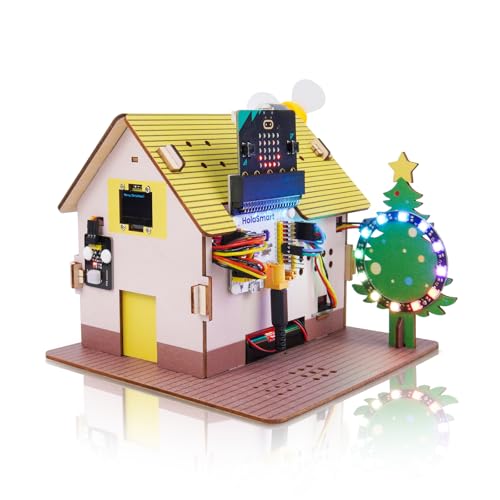 HOLASMART microbit Smart Home Kit for Microbit V1 and V2,STEM Education DIY Coding Kit with Online Tutorial,Programming Electronics Kit for Teens Adults(Without Micro:bit and AAA Battery)