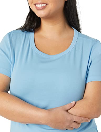 Image of Amazon Essentials Women's Slim-Fit Short-Sleeve Crewneck T-Shirt, Pack of 2