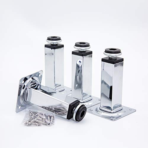 Huayy Shiny Metal Adjustable Legs | Furniture,Cabinets,Table Levelers Feet | Leveling Foot And Screw Mounting Package cover