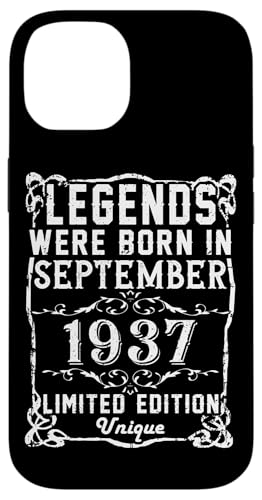 Carcasa para iPhone 14 Cumpleaños Septiembre 1937 Edición Limitada Regalo Vintage