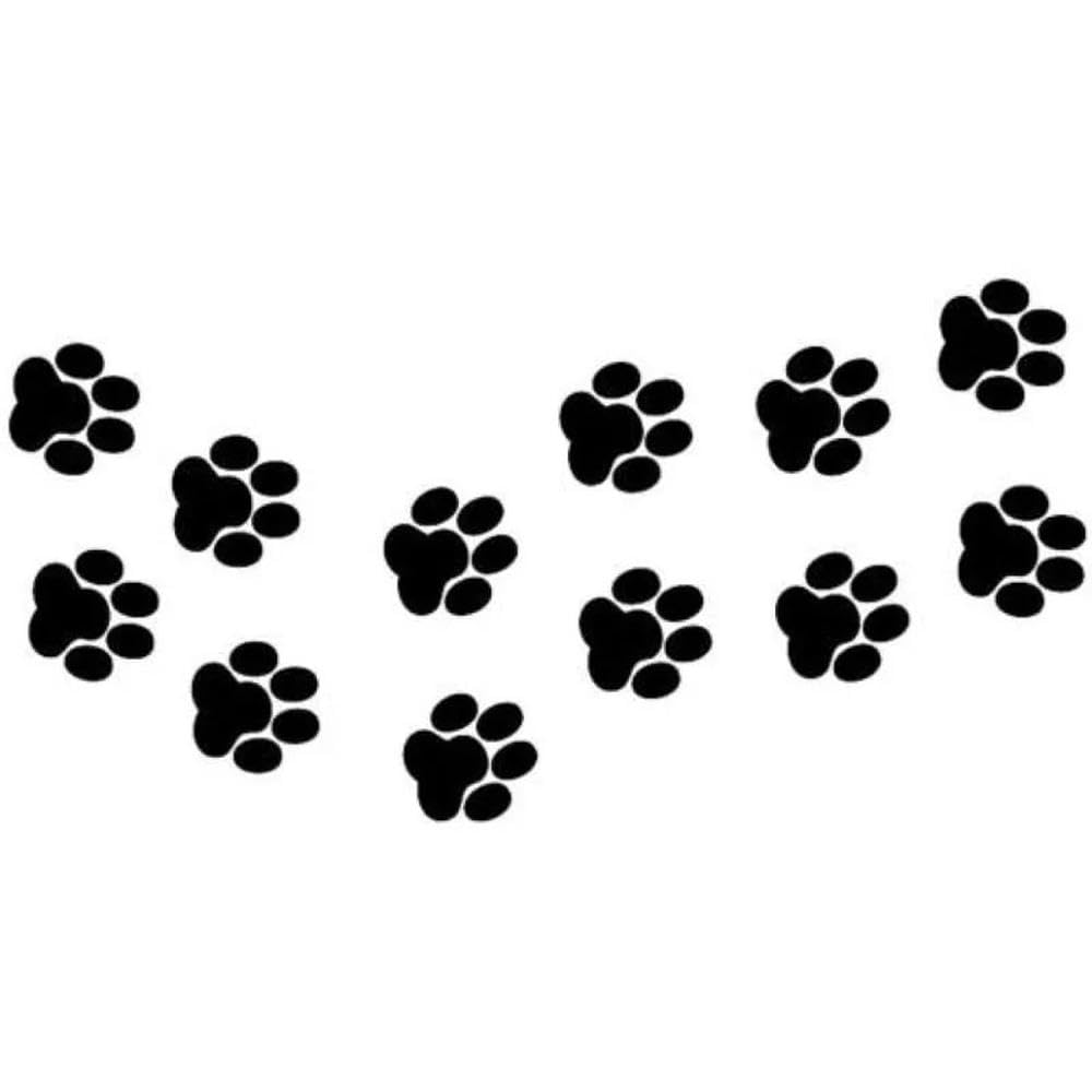 Animal Cat Paw Prints Car Sticker Automobiles Motorcycles Exterior Accessories Vinyl Decals(Black,20cm x 10cm)