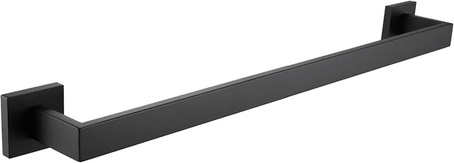 LANC 20 Inche Black Towel Bars for Bathroom Wall Mounted, Matte Black Bath Towel Racks Stainless Steel Total-22” Towel Rails for Kitchen Cabinet Towel Holder Towel Hanger Towel Rods, A8804MB-5P1
