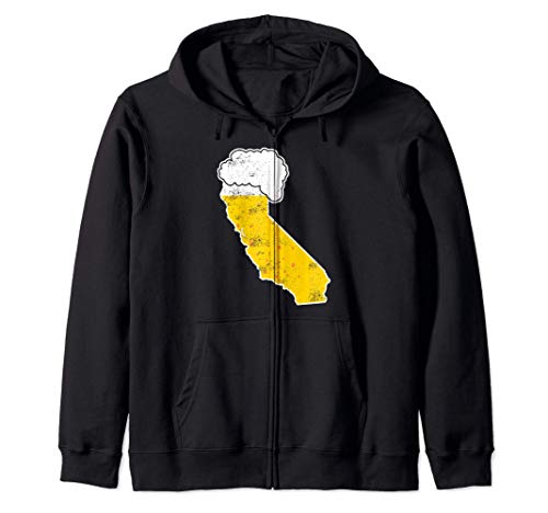 California Beer | CA State Outline for Local Beer Drinkers Sudadera con Capucha