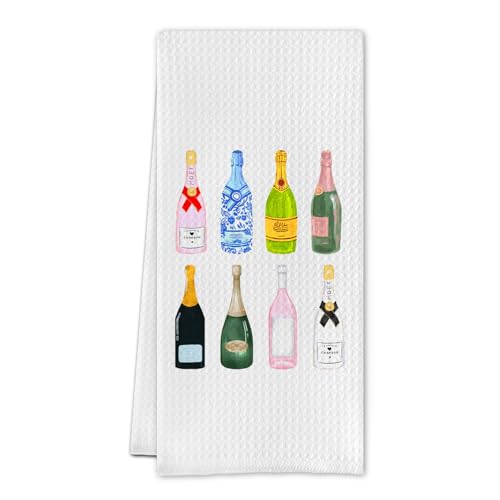 Cilrii Hostess Gifts,Bar Cart Decor,Champagne Lovers Gifts for Women Kitchen Towels,Bar Cart AccessoriesTowels for Kitchen Bathroom Decor 16 X 24