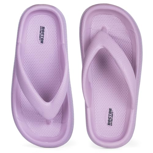 Image of DOCTOR EXTRA SOFT Women's Classic Ultra Soft Flip Flops /Slippers with Cushion FootBed for Adult | Comfortable & Light Weight| Stylish & Anti-Skid| Waterproof & Everyday Use Slip-on Ladies Girls D-541