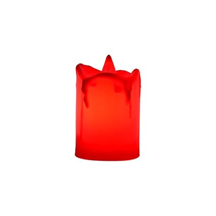 Oblivion Red Flameless Smokeless Decorative Melting LED Tea Light | Battery Operated Tea Light Candle | Candle Perfect for Festivals, Parties, Weddings | Wind-Proof Candle for Indoor & Outdoor (1 Pc)