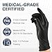 Schneider Black Nitrile Exam Gloves, Box of 100, Latex Free & Powder Free Disposable Gloves, for Medical, Food Prep & Cleaning, Medium