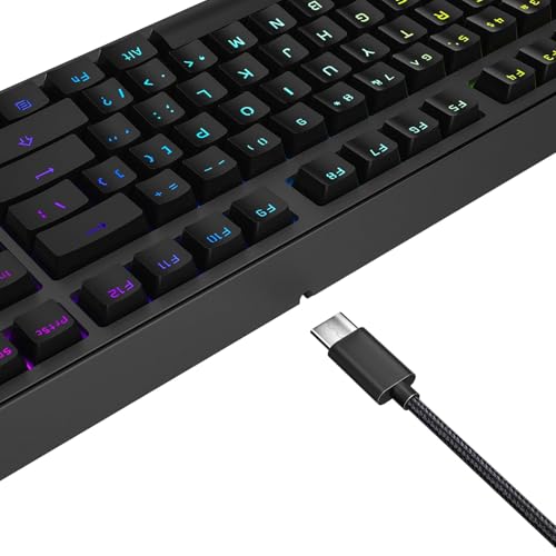Image of Archer Tech Lab Mechanical Gaming Keyboard (Bluetooth / 2.4GHz Wireless /Wired) Programmable 84 Keys Full Anti-Ghosting, Clicky Blue Switches, 20 RGB Effects| for Laptop Mac PS4 PS5 Xbox (Astra M200)