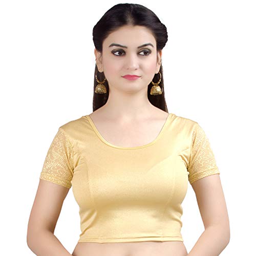 Chandrakala Readymade Blouses for Women Sarees,Stretchable (B102-P)