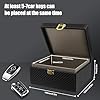Diyife Car Key Signal Blocker Box, [5-7 Keys Capacity] Faraday Box for Car Keys, Premium Leather Anti-Theft Key Fob Protector RFID Signal Blocking Box, 14 x 12.3 x 7.4cm #4