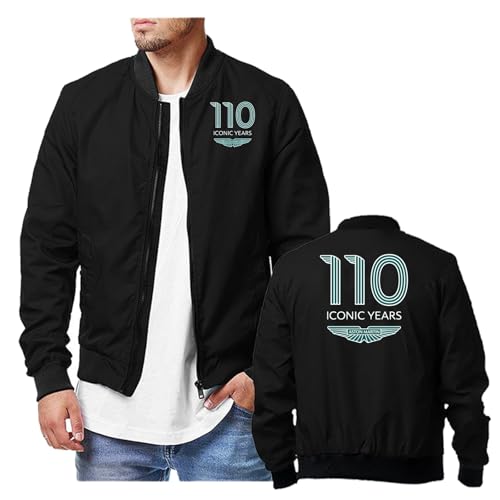 Photo de Veste Homme mi Saison A.s.t.o.n M.a.r.ti.n, Chaude Veste, Jacket Chaud Épaissir pour Automne Hiver, Poches(Black,XXL)