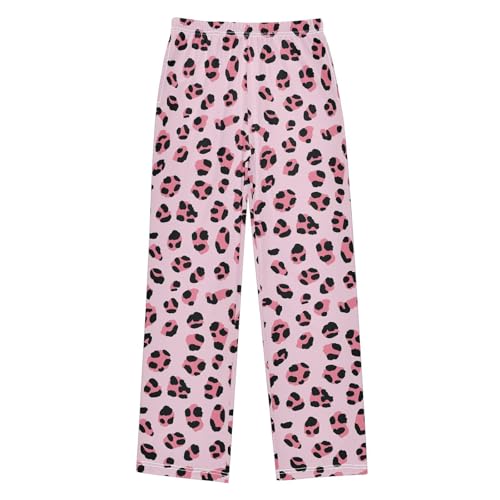 Boys' Pants Leopard Print Cheetah Spots Pink Long Bottoms Jogger Pants Elastic Waist Trousers with Pockets S-XL