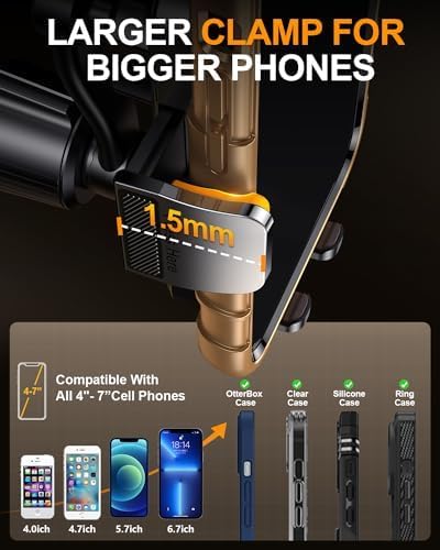 Miniatura 5 de Soportes de teléfono para tu automóvil nunca bloquean Soporte universal para teléfono de coche, manos libres, soporte para teléfono para automóvil,