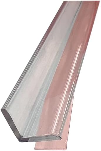 Gordon Glass® Crystal Clear Shower Door L-Shape Polycarbonate w/Pre-Applied Tape - 73" Long