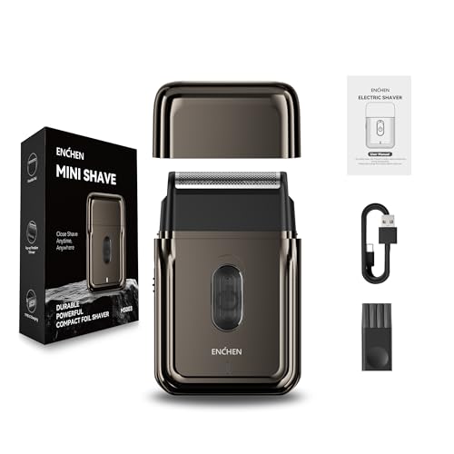 Image of ENCHEN MS003 Electric Shaver for Men,Foil Shaving Machine,Portable Ultra-Thin Mini,Integrated Pop-Up Trimmer，Powerful Motor,Comfortable Close Shave & Fast Grooming for Home and Travel,Gentle on Skin,Type-C Charging - Christmas Gift for Men